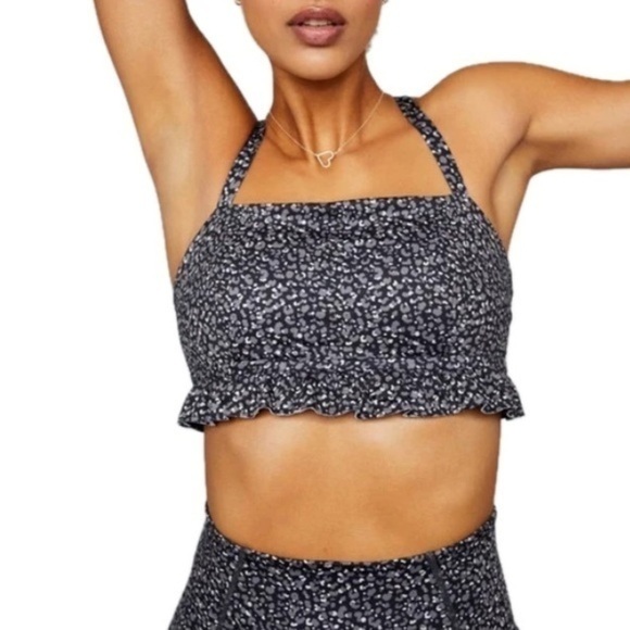 NWOT Free People Leopard Print Sports Bra in size S - Picture 1 of 7